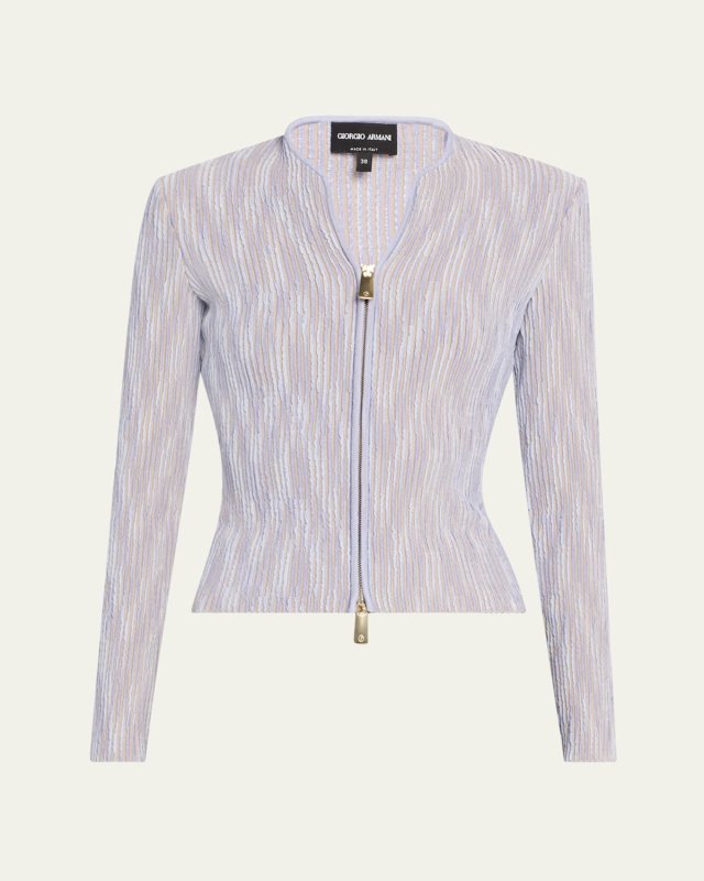 Small Ruffled Zip-Up Jacket